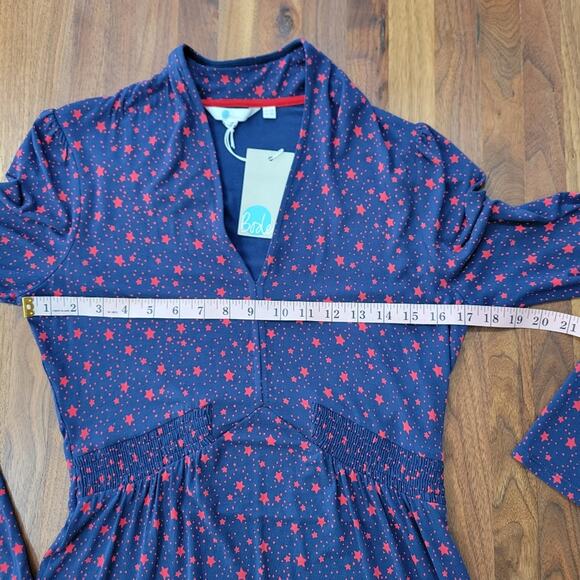 NWT Boden Betty Blue Red Star Jersey Tunic Dress Size 8 - Picture 9 of 9